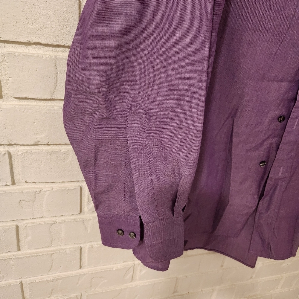 Van Heusen Purple Button Down Shirt - Picture 2 of 7